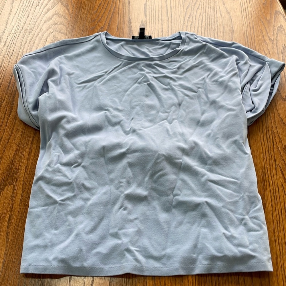 Express Small blue top with back bow tie